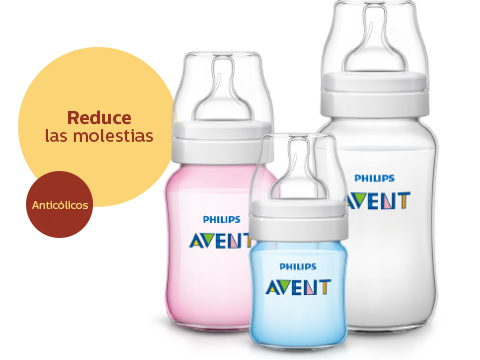 El biber&oacute;n Natural Philips Avent reduce las molestias y es antic&oacute;licos
