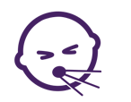 Icono de asfixia o dificultad para respirar durante el sue&ntilde;o